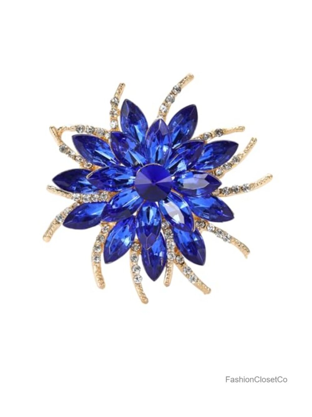 Rhinestone Sunflower Brooch Pin for Women Dainty Vintage Crystal Flower